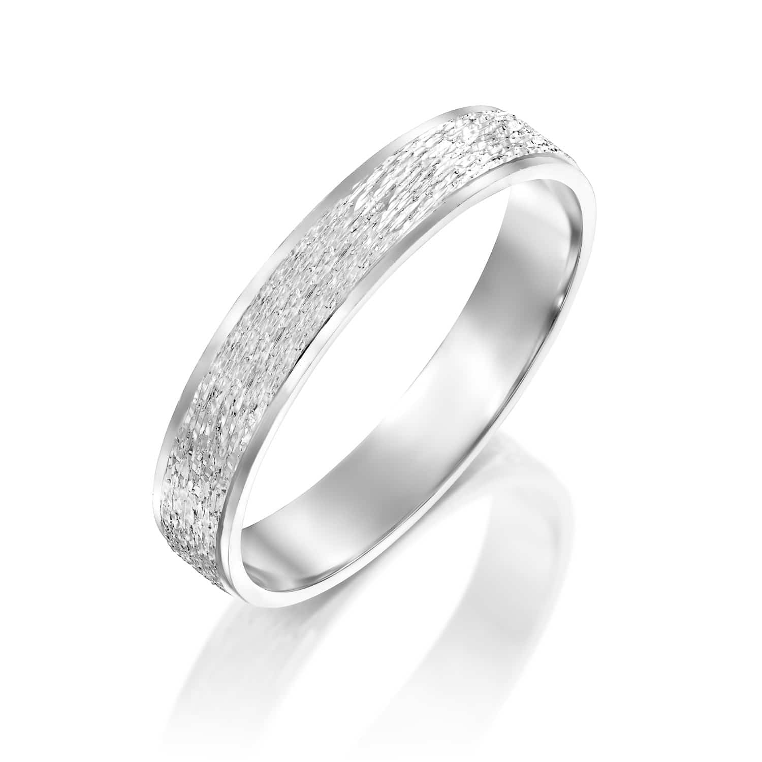 טבעת נישואין לגבר ראול זהב לבן