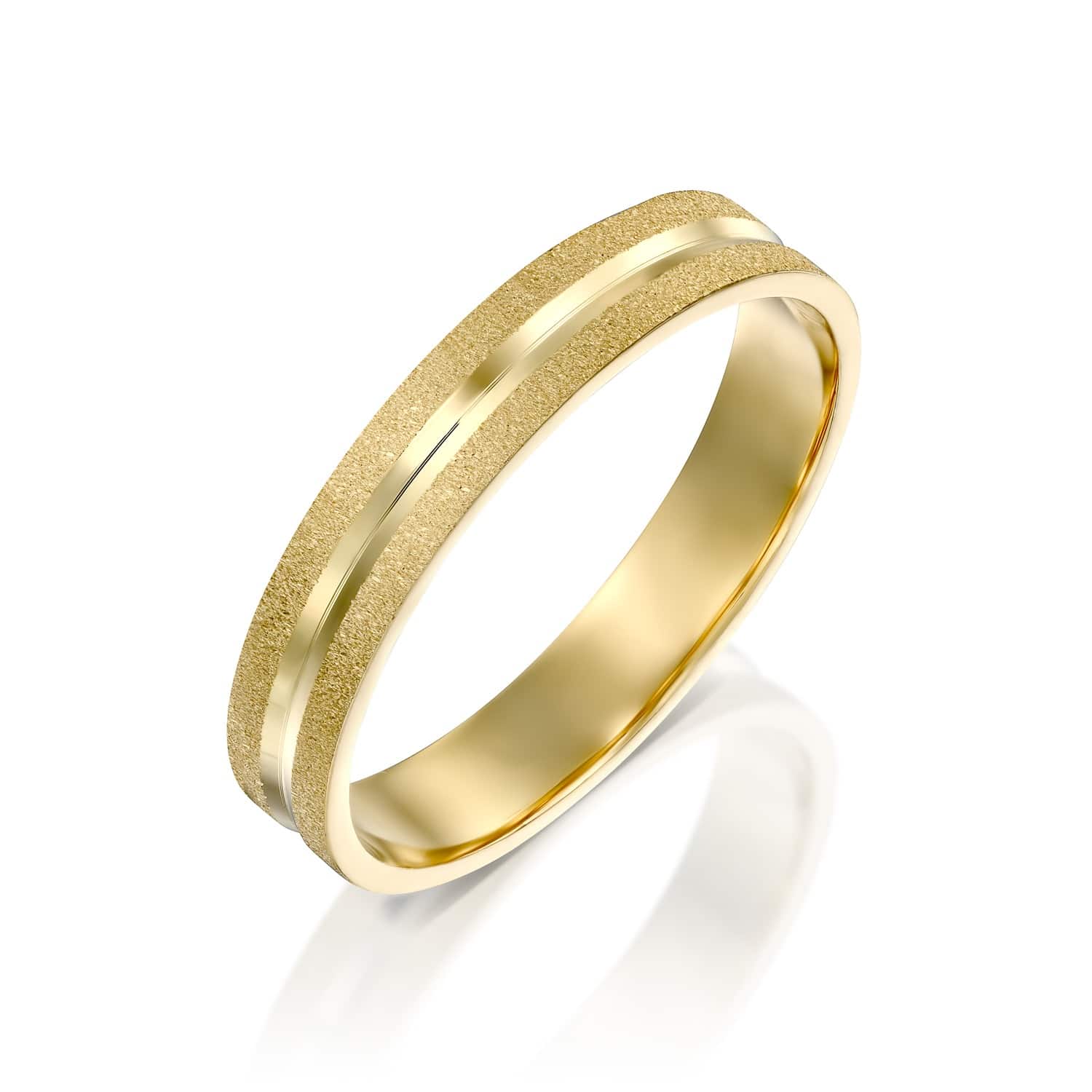 טבעת נישואין סיזר זהב צהוב