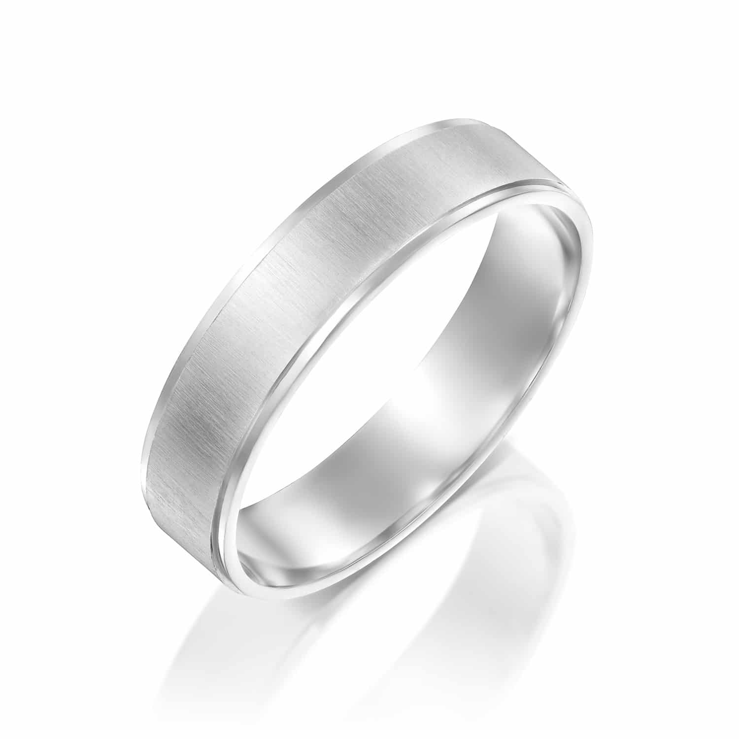 טבעת נישואין לגבר רוג'ר זהב לבן