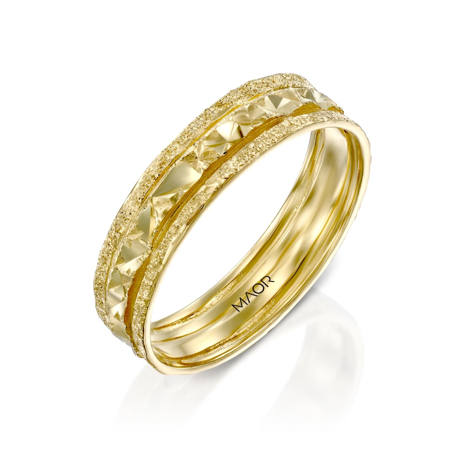 טבעת זהב צהוב נישואין