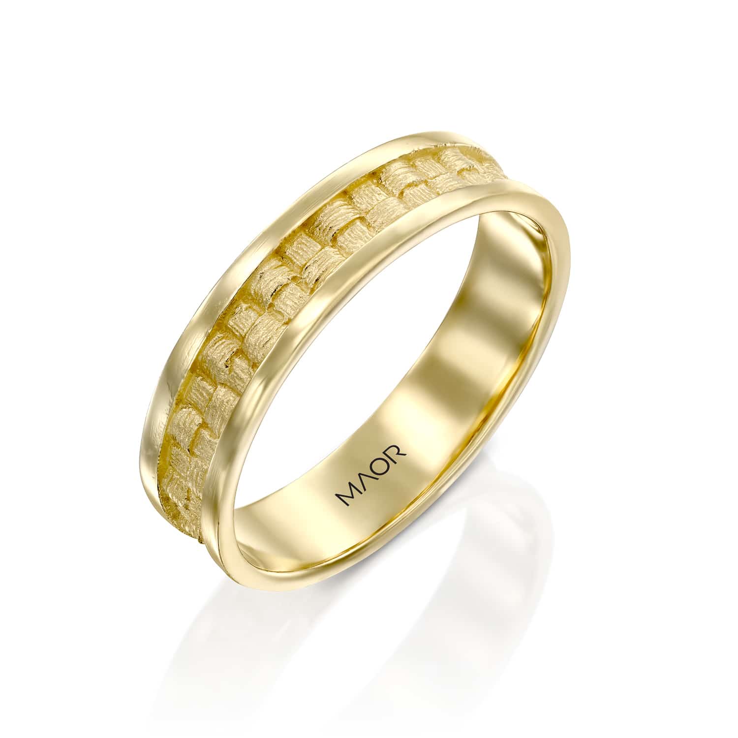טבעת נישואים לגבר זהב צהוב