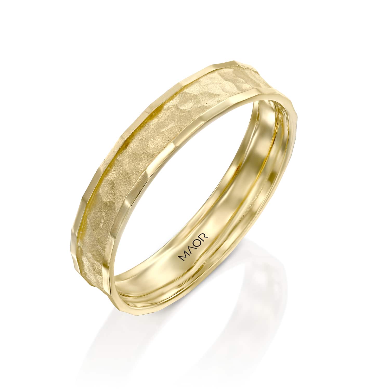 טבעת לחתונה זהב צהוב