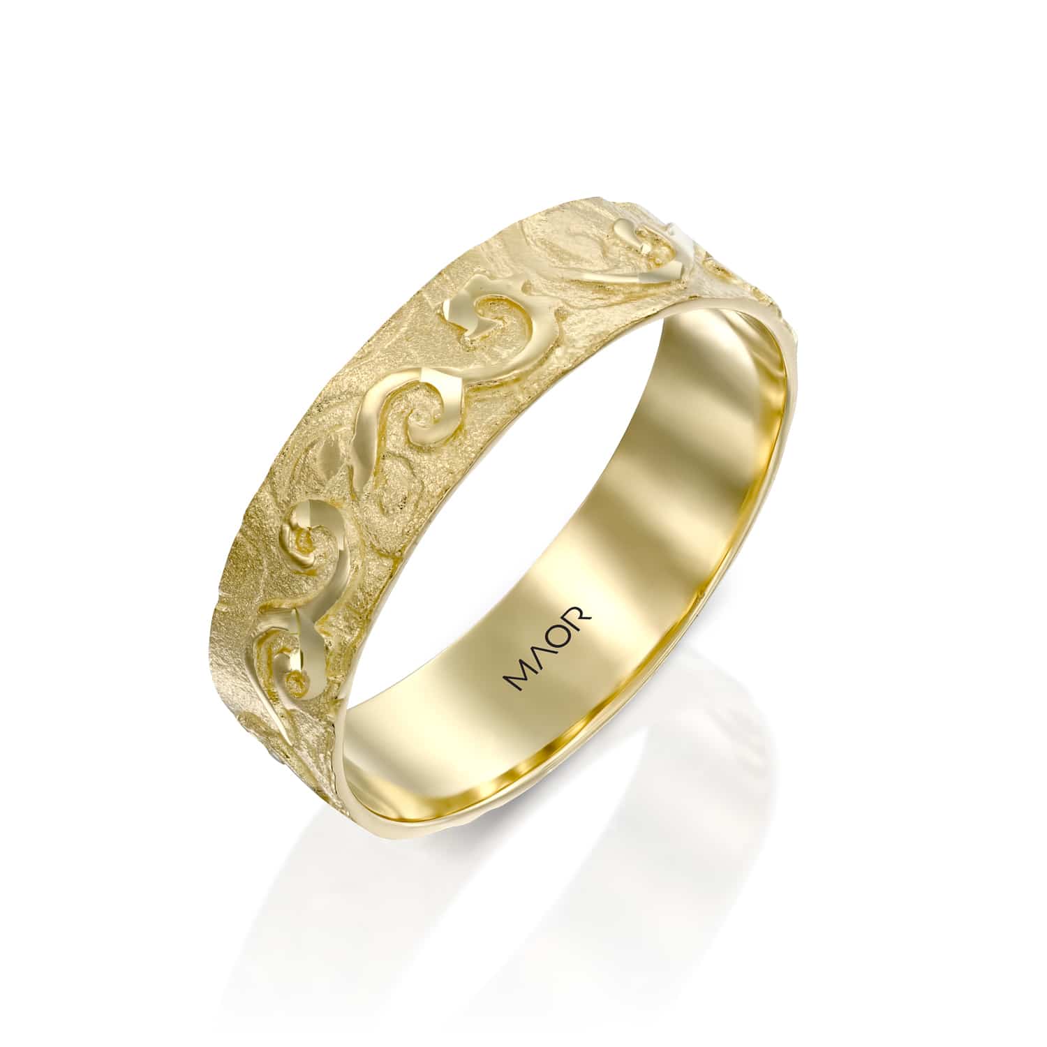 טבעת זהב צהוב אירוסין