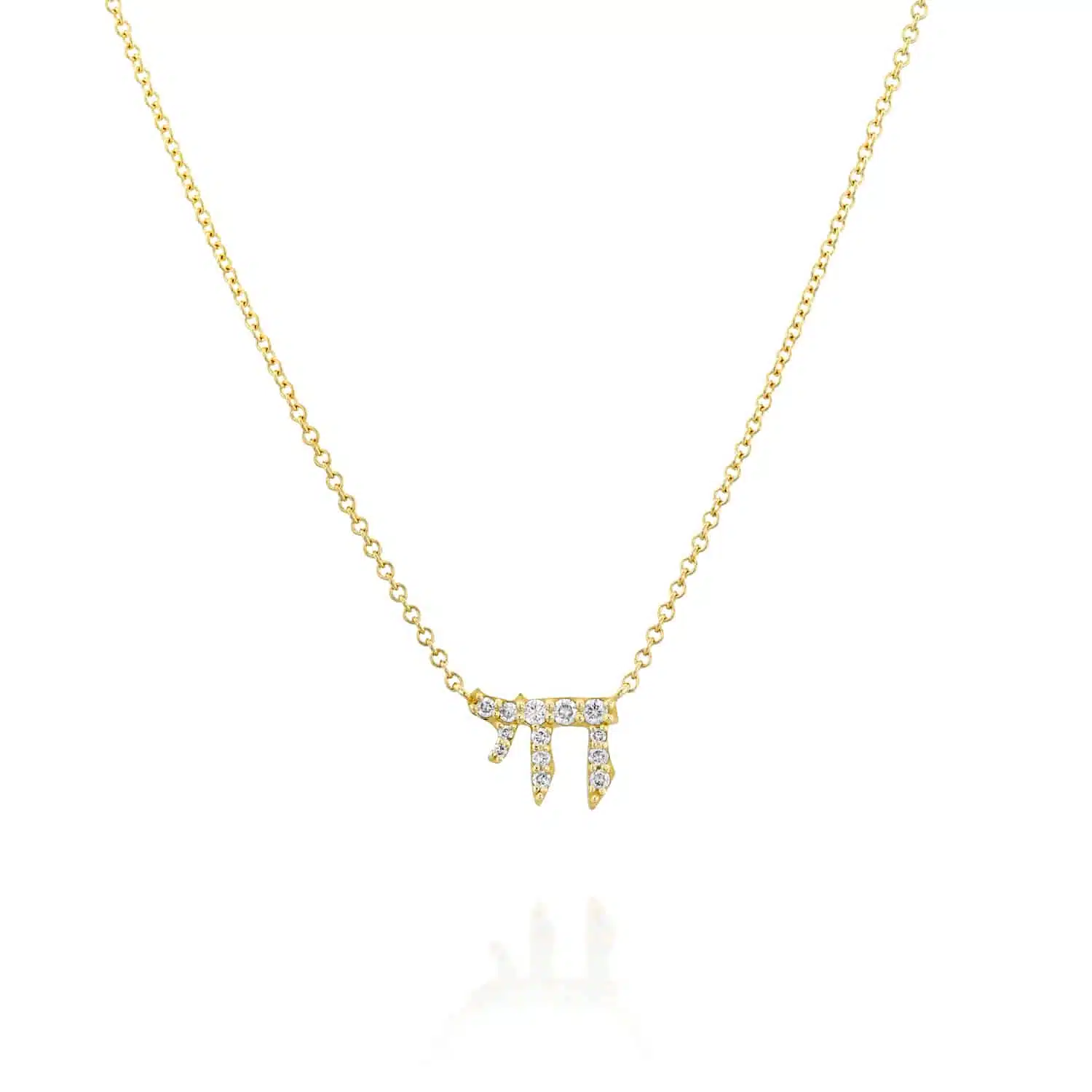 שרשרת חי זהב צהוב 14 קארט